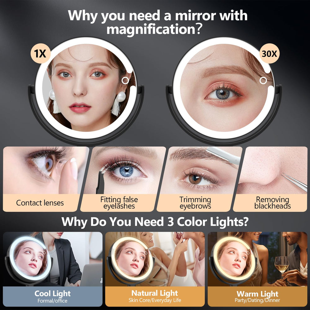 MIYADIVA makeup mirror height adjustable stand for comfortable positioning