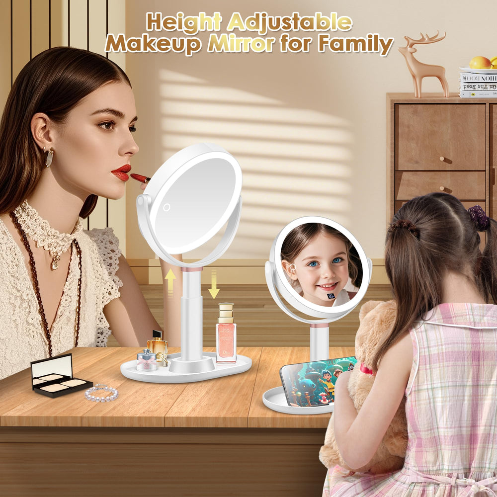 MIYADIVA makeup mirror travel-ready and lightweight for on-the-go use.