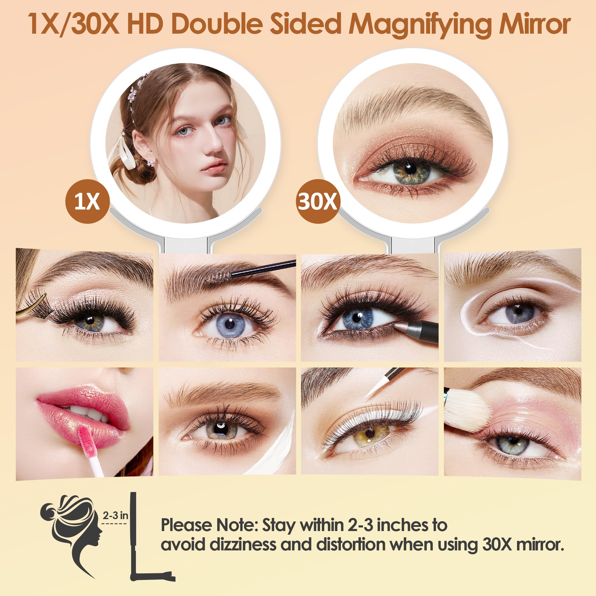 MIYADIVA travel makeup mirror in compact design for on-the-go touchups