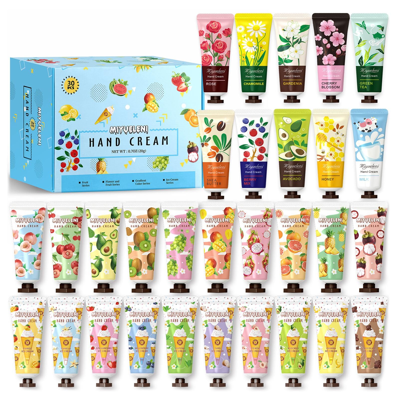 MIYUELENI 30-pack hand cream gift-set box ready for gifting