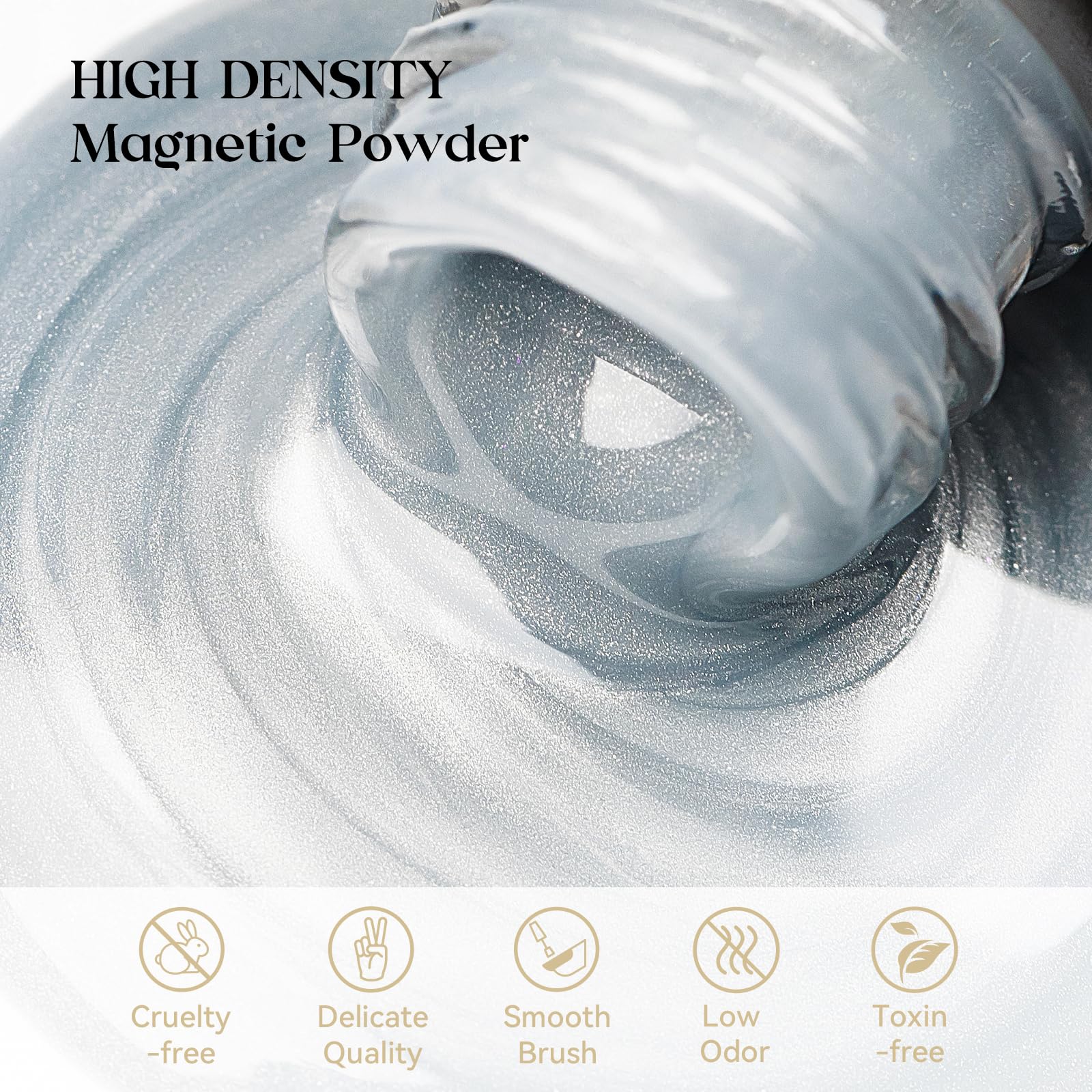 MIZHSE magnet stick double-ended showing magnet patterns for customizable cat-eye effects.
