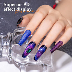 MIZHSE galaxy shimmer effect adds holographic sparkle to your manicure.