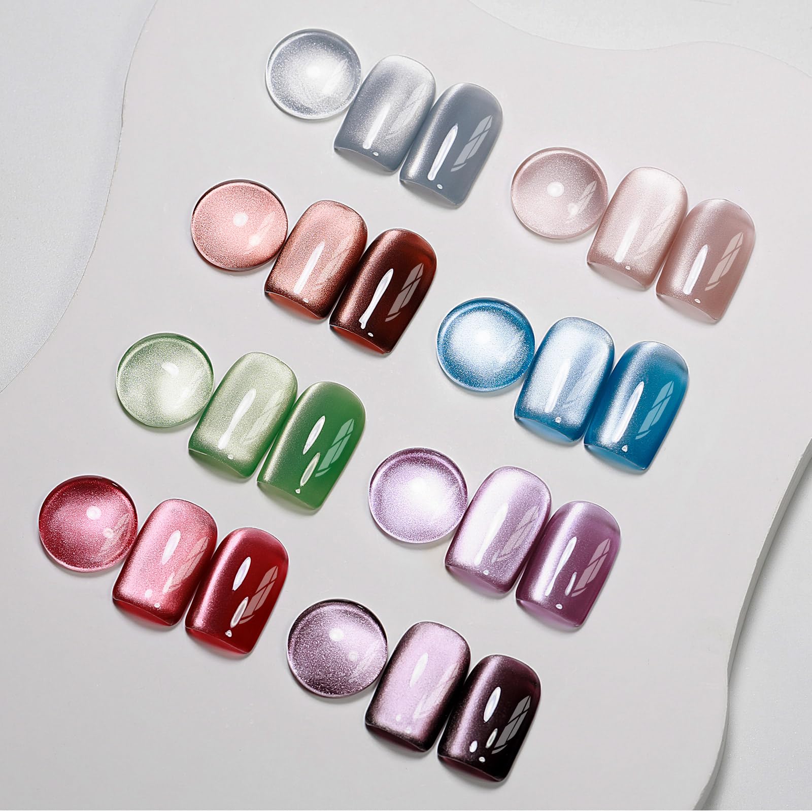 MIZHSE Moonlight Cat Eye polish bottle with crystal sheen for chic at-home nails.