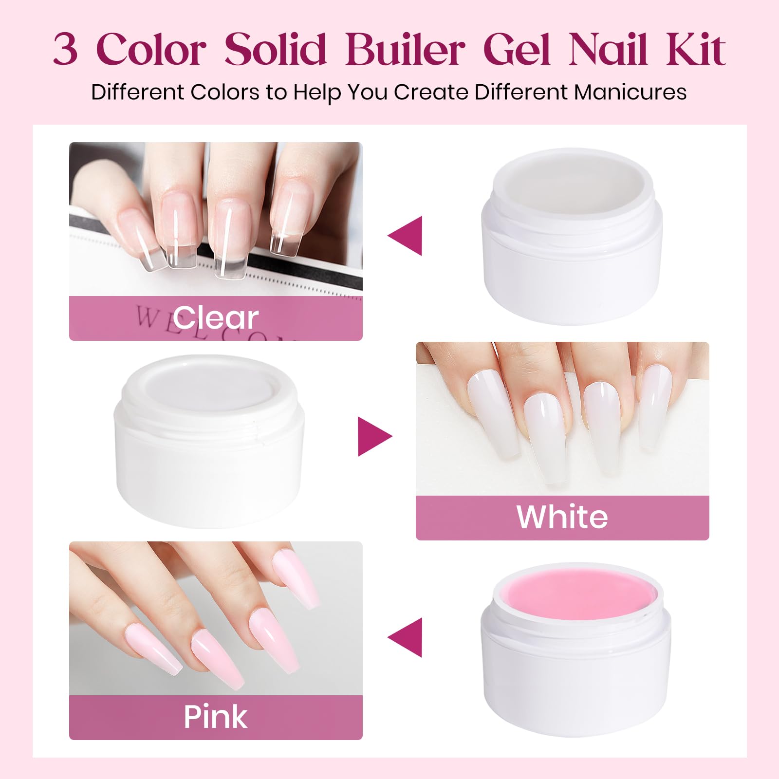 MIZHSE Solid Builder Gel nail forms illustrate flexible guides for clean extensions.