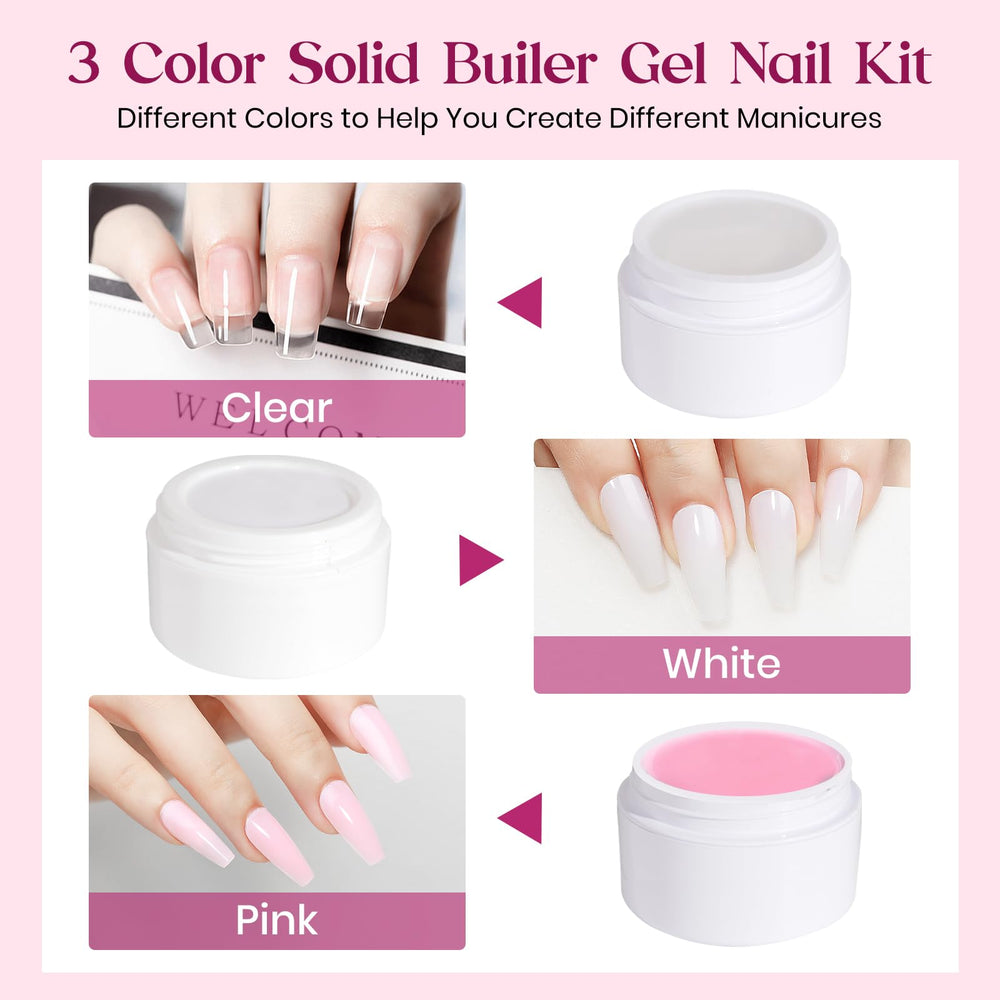 MIZHSE Solid Builder Gel nail forms illustrate flexible guides for clean extensions.
