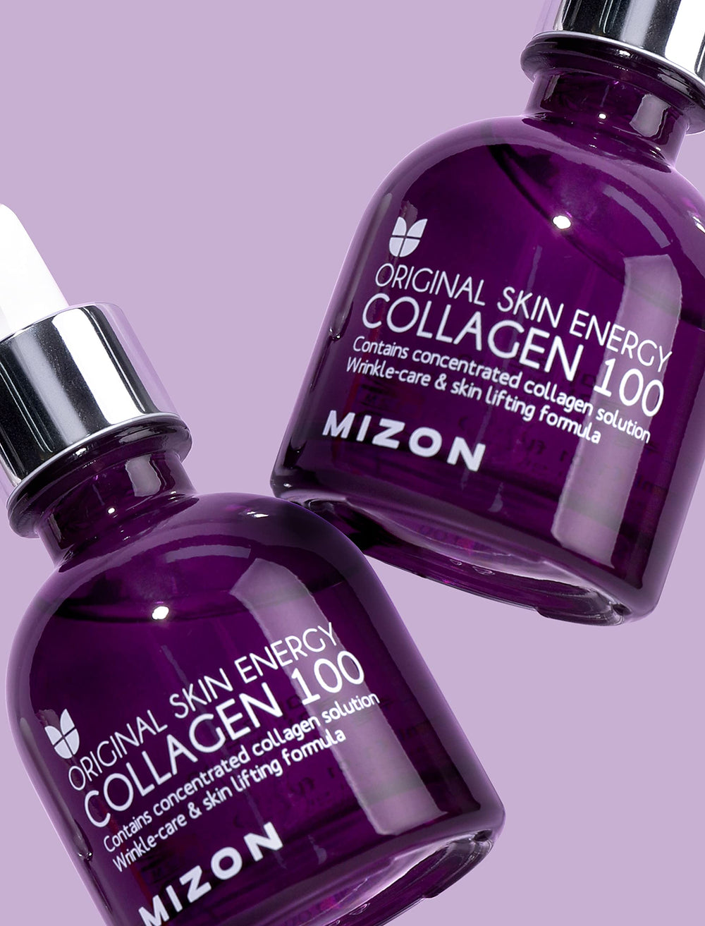MIZON Collagen 100 application routine shot illustrating step-by-step use.