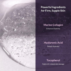 MIZON Collagen Power Lifting Toner texture application shows smooth layering for dry skin.
