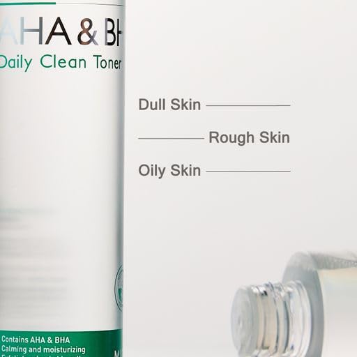 MIZON daily clean toner back label with usage guidance