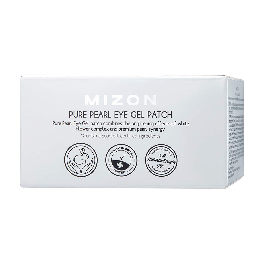 Applying MIZON Pure Pearl Eye Patch under the eye for refreshed appearance