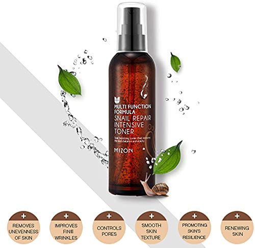MIZON skin hydration close-up with dewy, refreshed look.