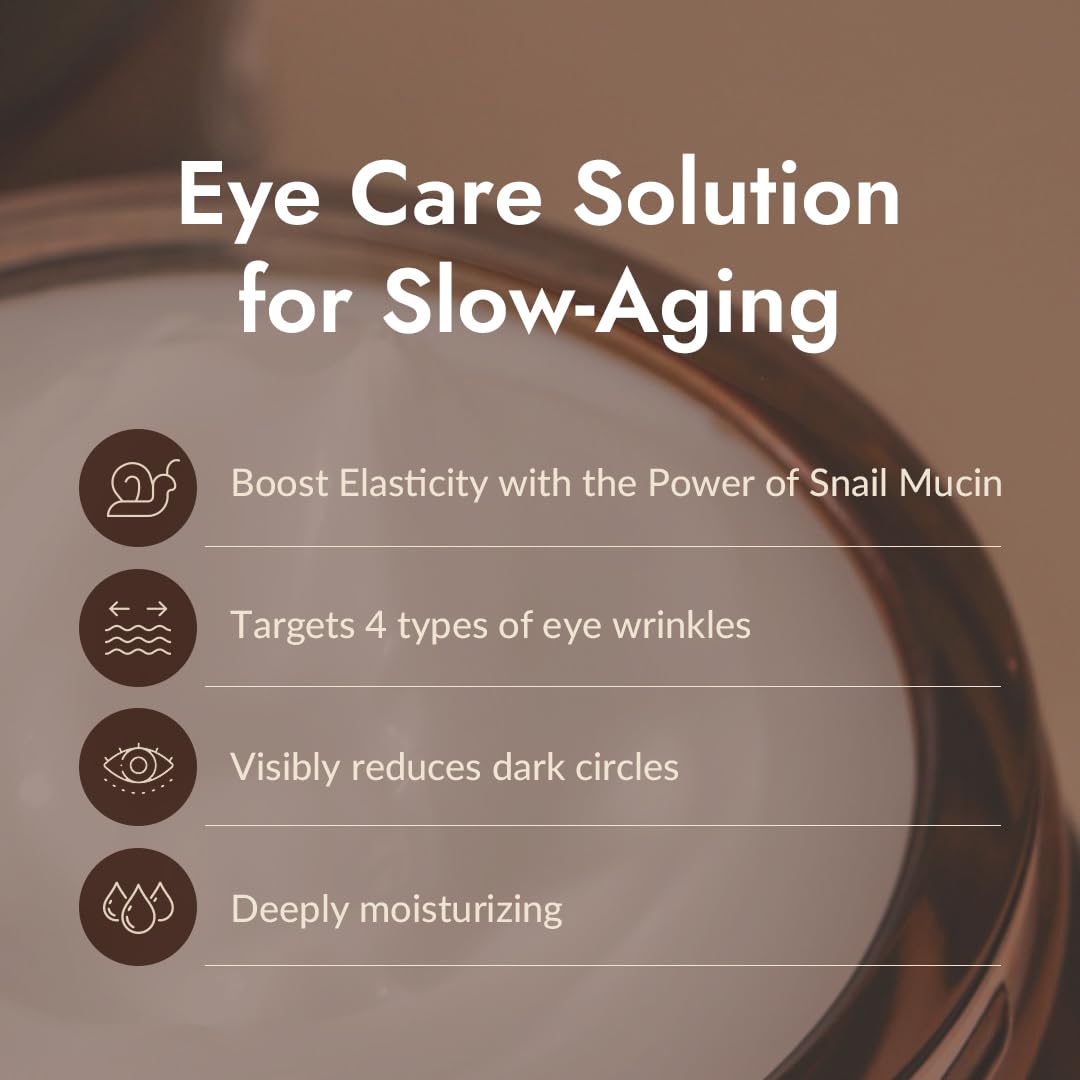 MIZON Snail Line Eye Cream close-up with Adenosine and Niacinamide ingredients.