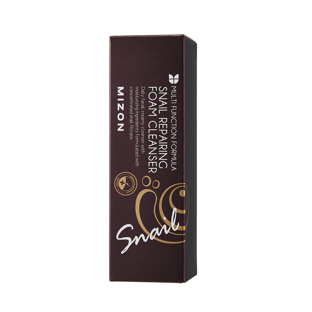 MIZON Snail Mucin filtrate close-up highlighting skin-softening cleansing power.