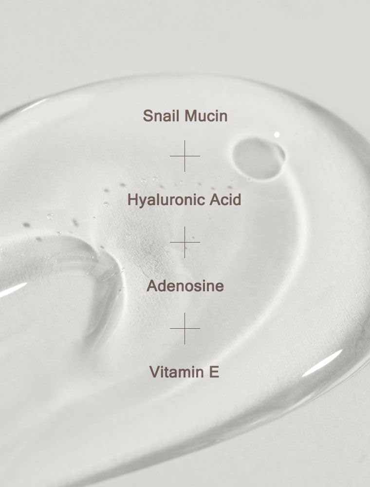 MIZON Snail Repair Intensive Essence dispenser shows easy pea-size application.