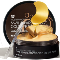 MIZON Under Eye Patches 24K gold snail mucin application nourishes delicate eye skin