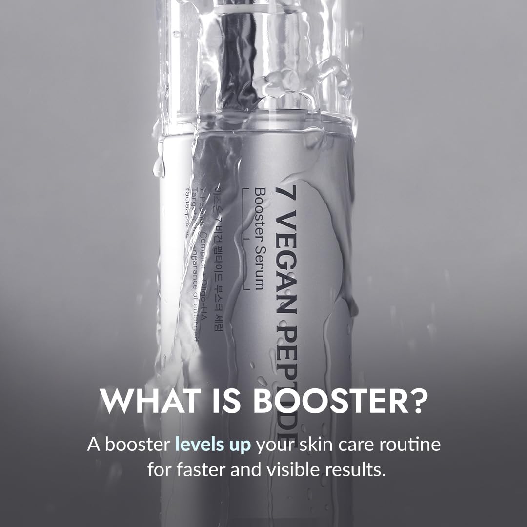 MIZON 7-Peptide Booster Serum dispensing pump enabling easy layering with other products.