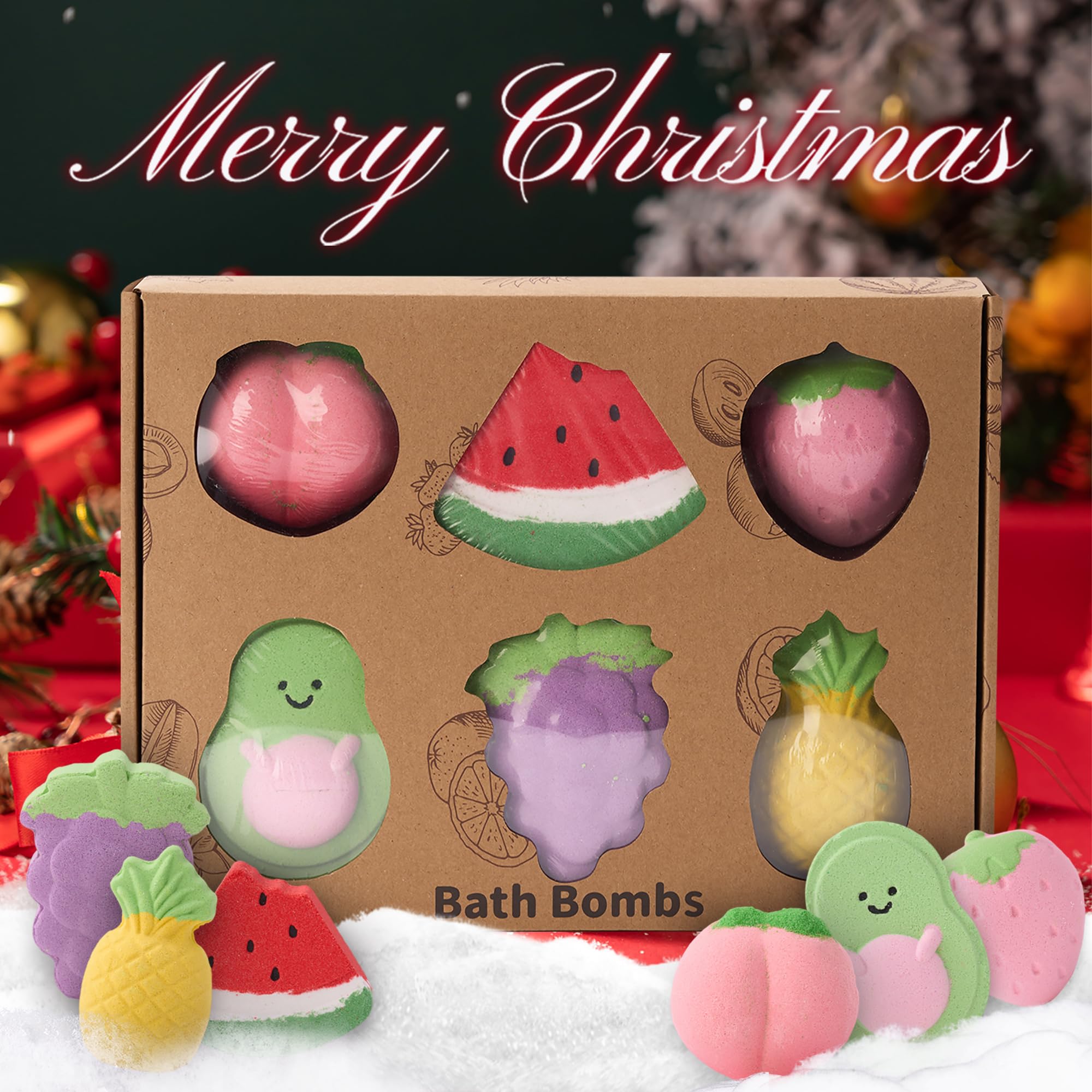 MJ Moijoy XL fruit bath bomb peach delivers soft color and gentle bubbles