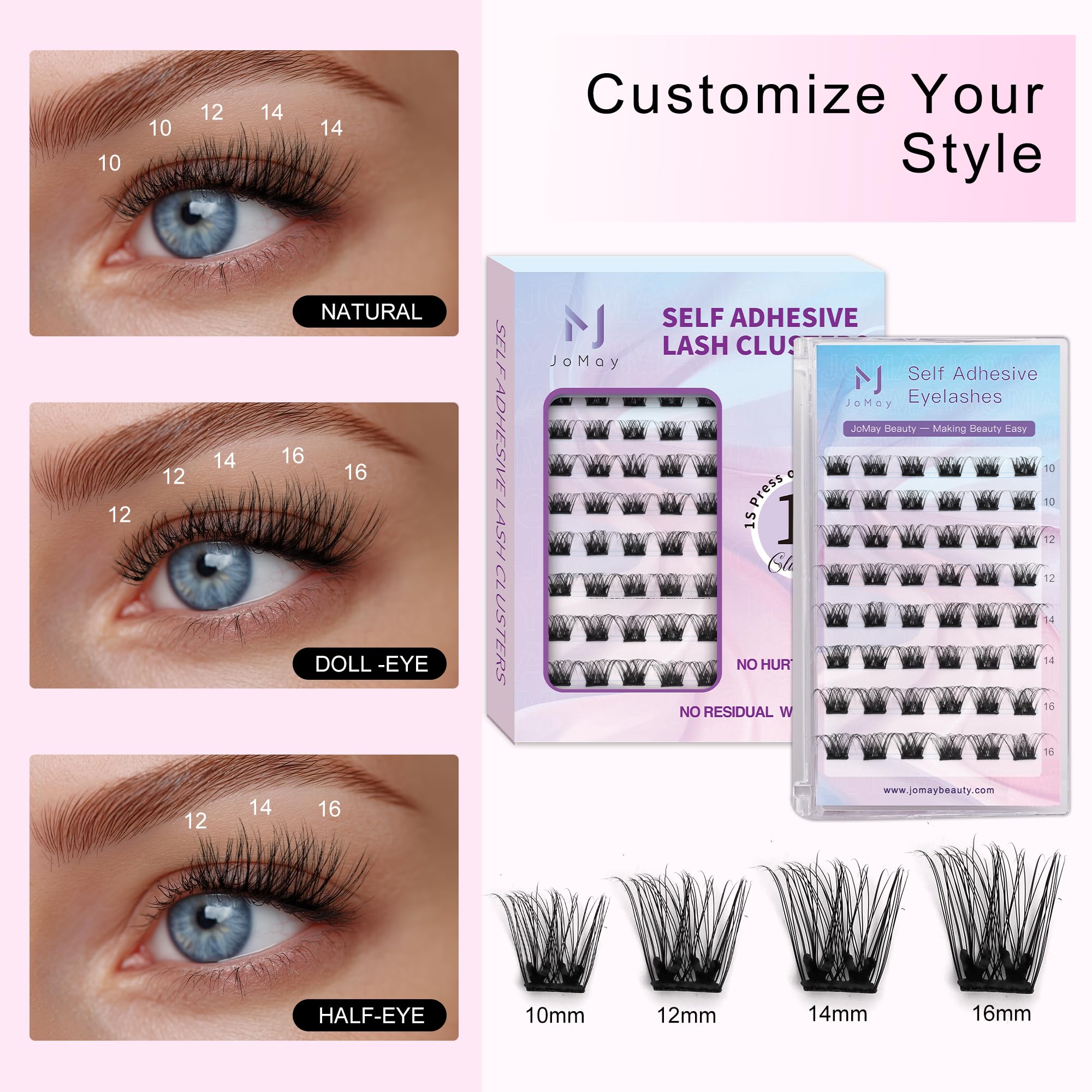 JoMay reusable lashes demonstrate cost-effective, easy removal.