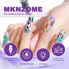 MKNZOME quick-dry finish negates smudges during nail art