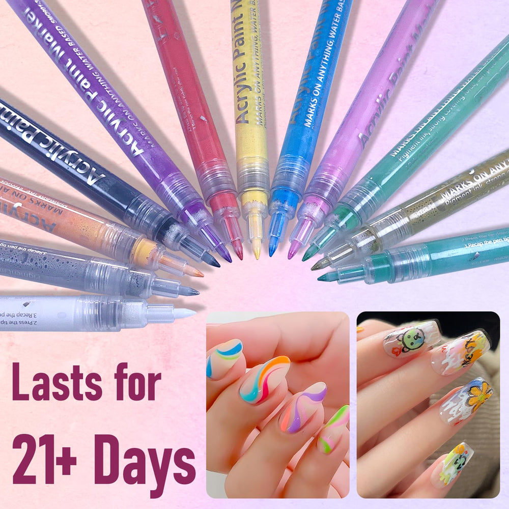 MKNZOME quick-dry ink shown on nails for efficient design work.