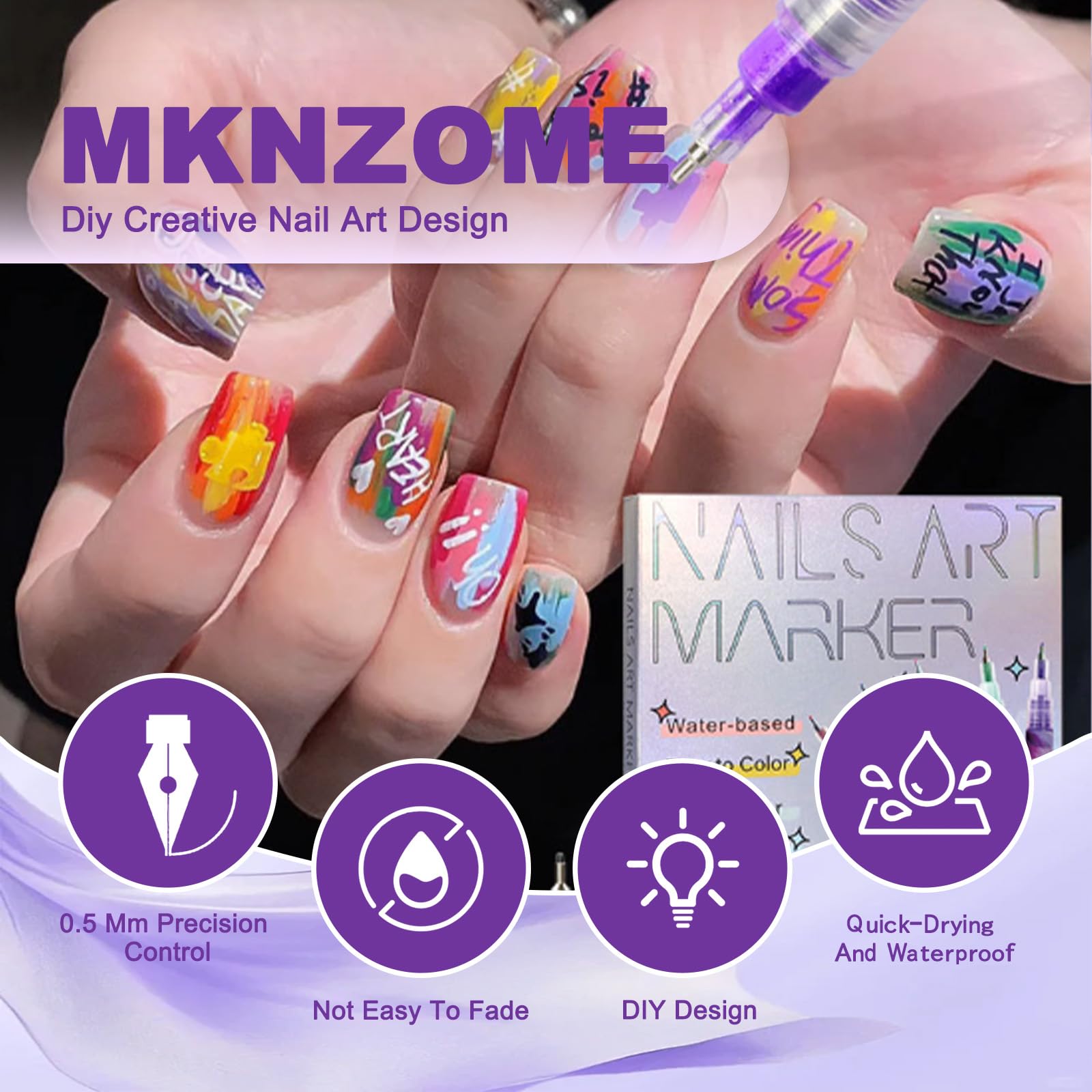 MKNZOME versatile nail art tools expand creative techniques for unique looks.