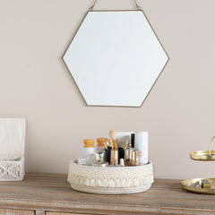 Mkono cosmetics storage basket dresser keeps essential items within reach for daily routines.