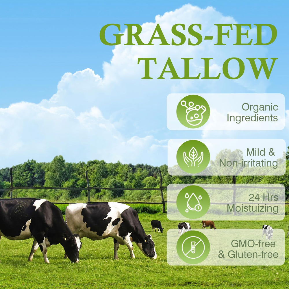 Mkzea beef tallow ingredients label highlights vitamins A, D, E, and K.