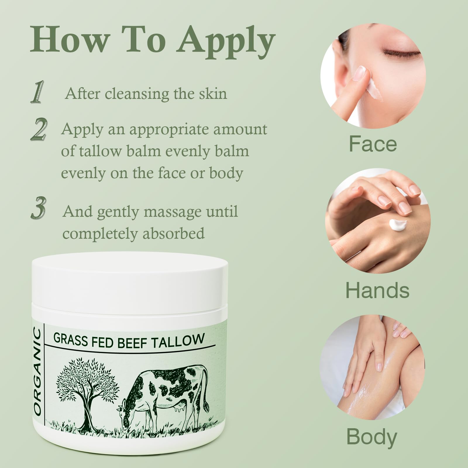 mkzea beef-tallow-ingredients-vitamins label highlights vitamins A D E K B12 for skin nourishment