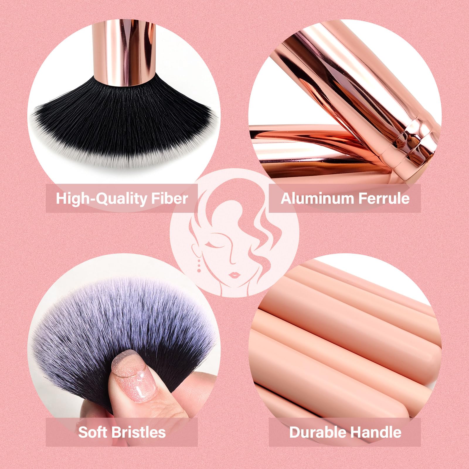 Mlemle foundation brush for seamless, even skin coverage.