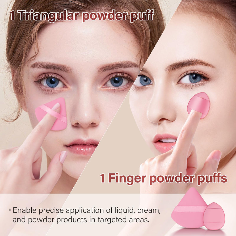 Mlemle A01 Pink makeup sponge shows skin-like blending texture.