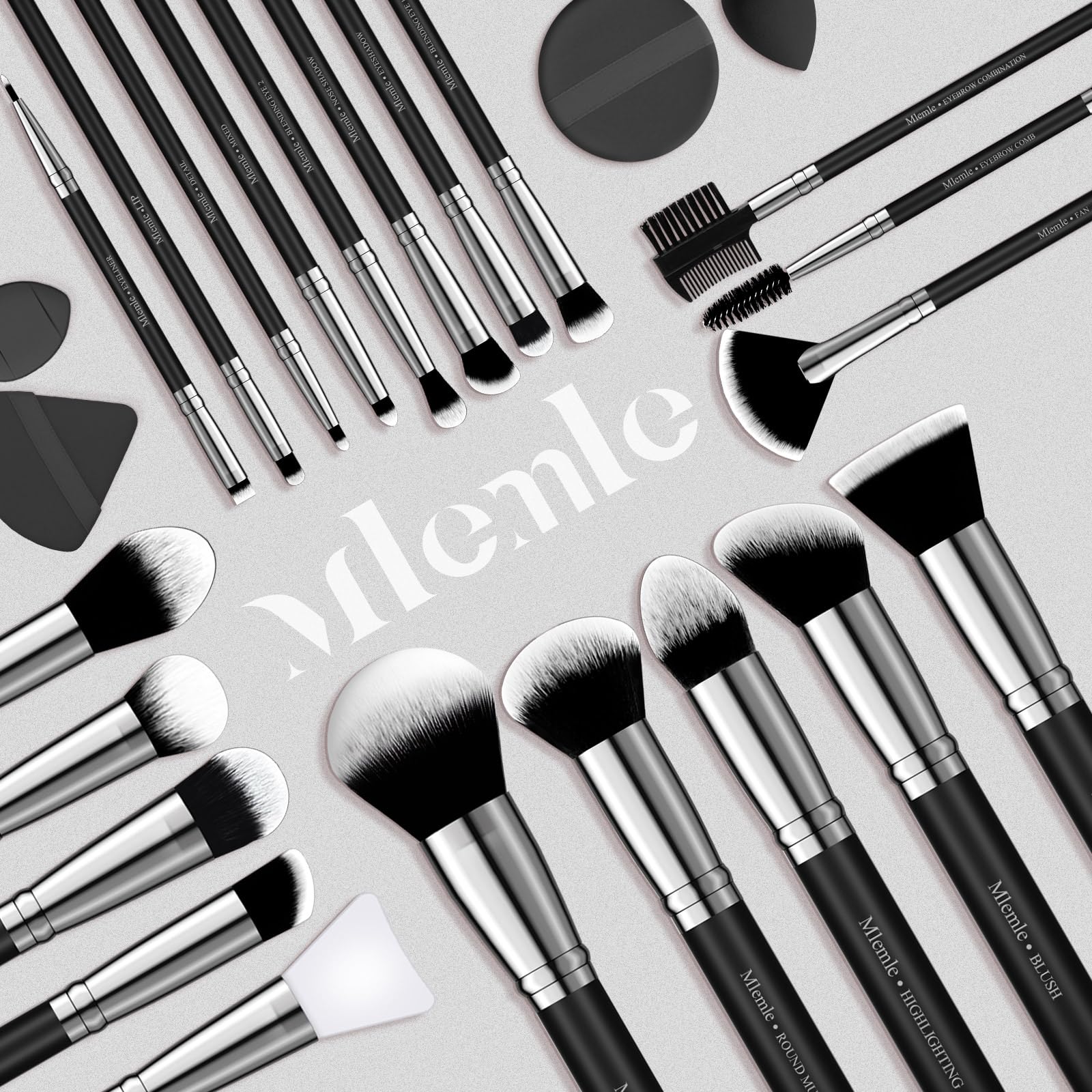 Sesión de maquillaje diaria con el set Mlemle para looks versátiles.