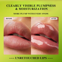 MLSMILE lip oil shine close-up showing glossy, smooth lips