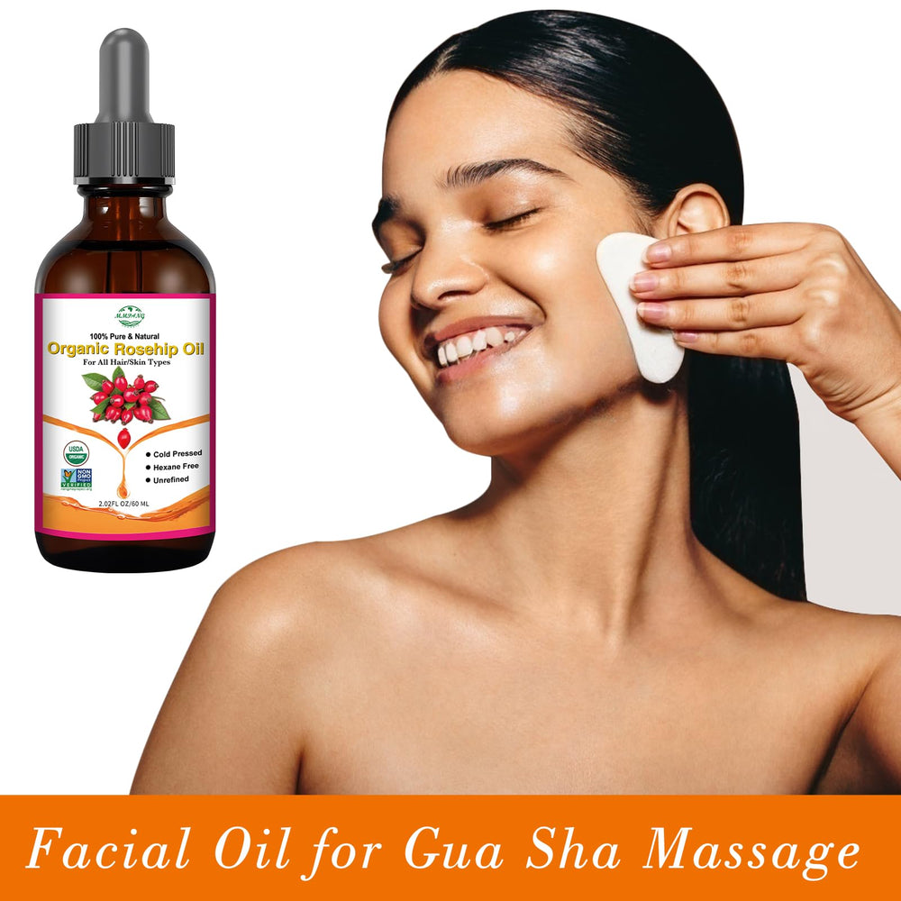 MMPANG Rosehip Oil drops pour shows easy absorption
