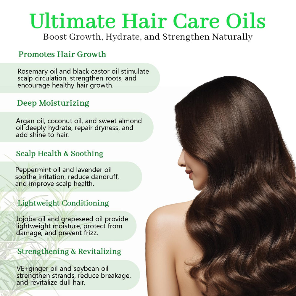 MMPANG rosemary oil hair-frizz smoothing visual highlights shine and hydration