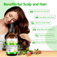 MMPANG rosemary oil ingredients label showing organic components for clean, pure hair care