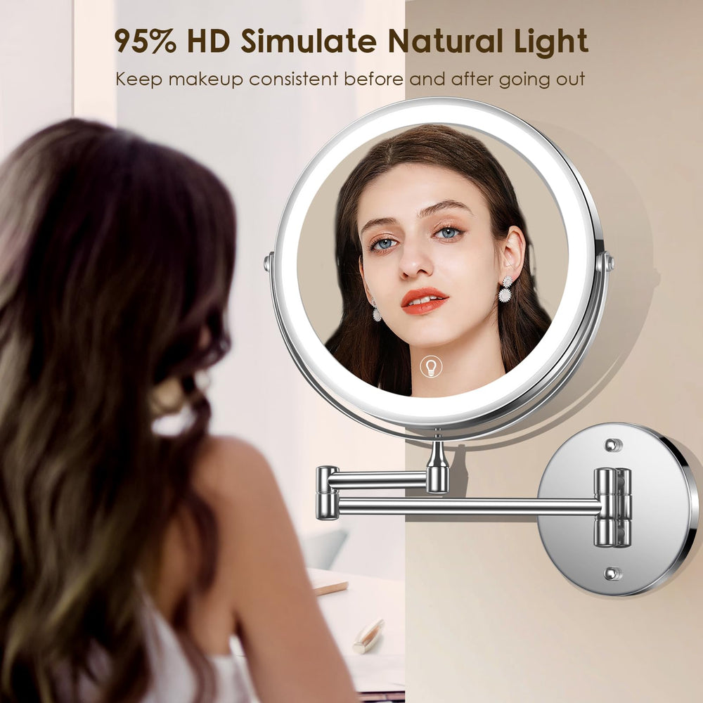 MNIENT easy-install makeup mirror makes vanity upgrades simple.