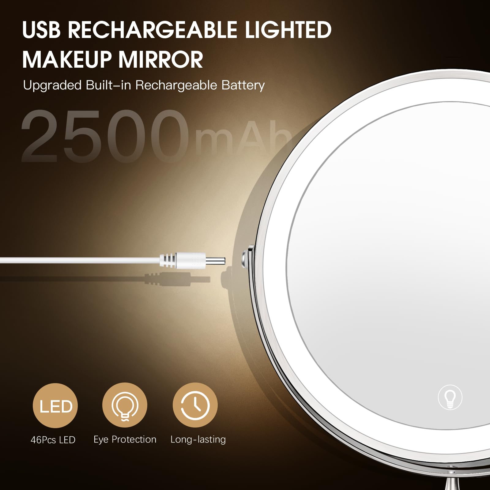 MNIENT three-color lighting with dimmable brightness for different environments.