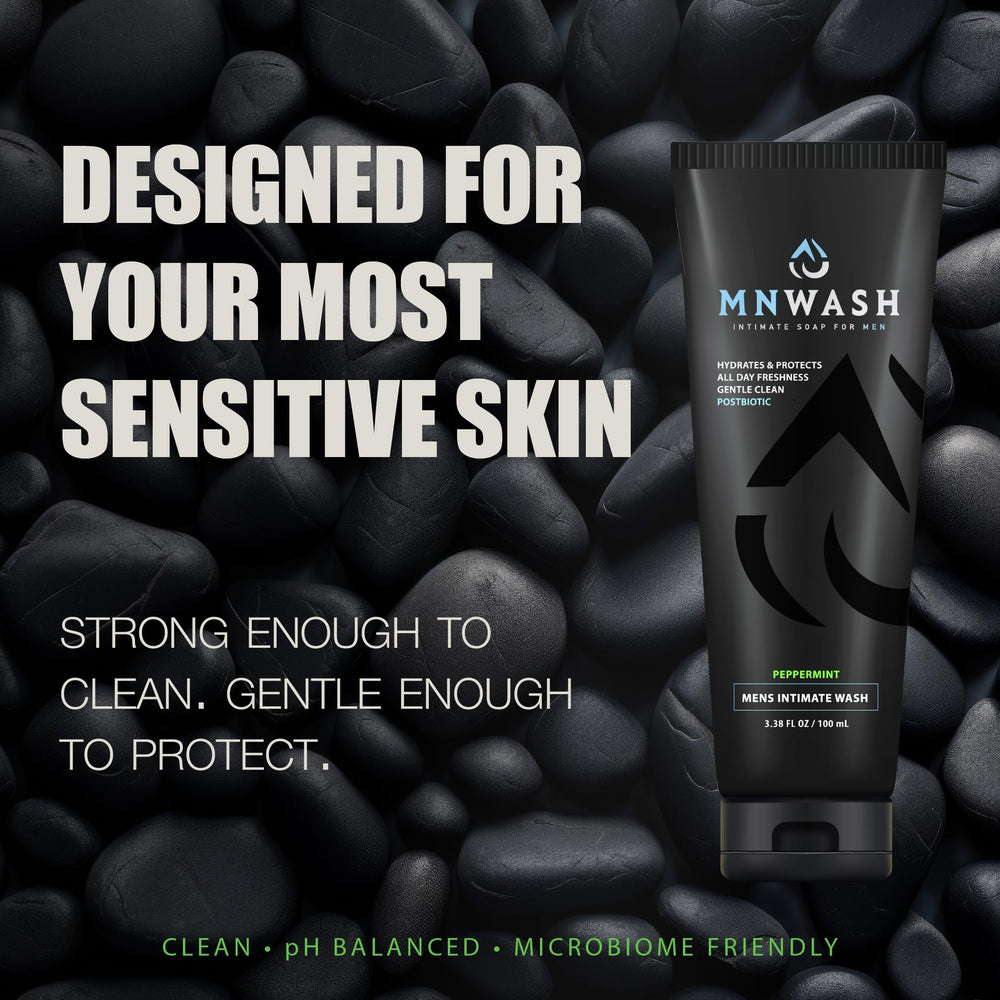 MNWASH packaging emphasizes sulfate-free vegan formula for daily use.