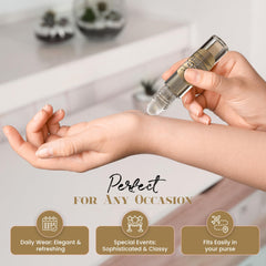 MOBETTER Credo Millestone roll-on applied on wrist for lasting aroma.