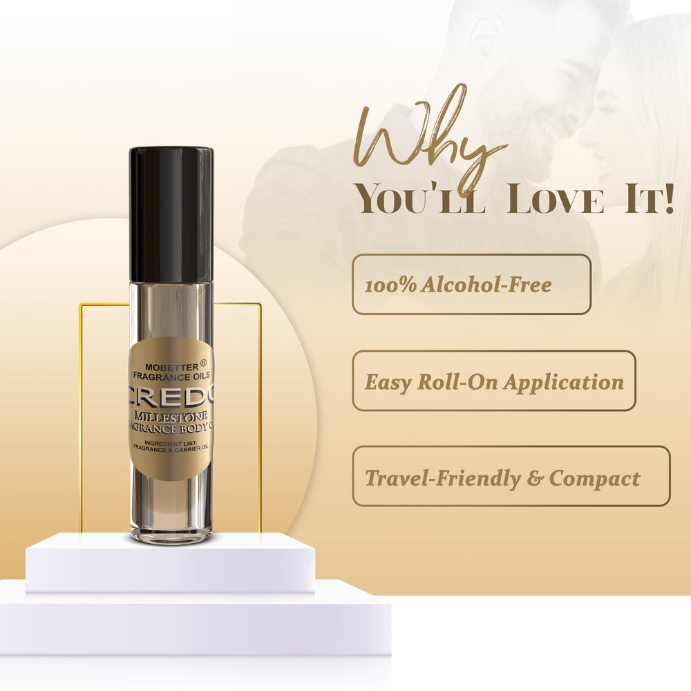 MOBETTER Credo Millestone roll-on top view shows compact daily-use bottle.