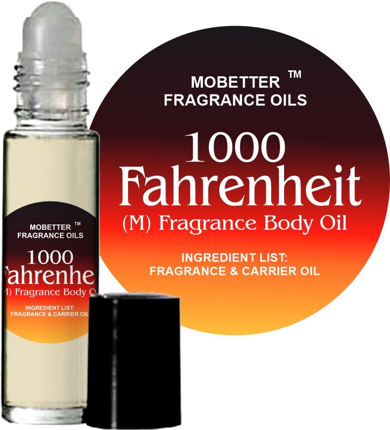 MOBETTER FRAGRANCE OILS 1000 Fahrenheit men's roll-on bottle delivers all-day fragrance impression for daily wear
