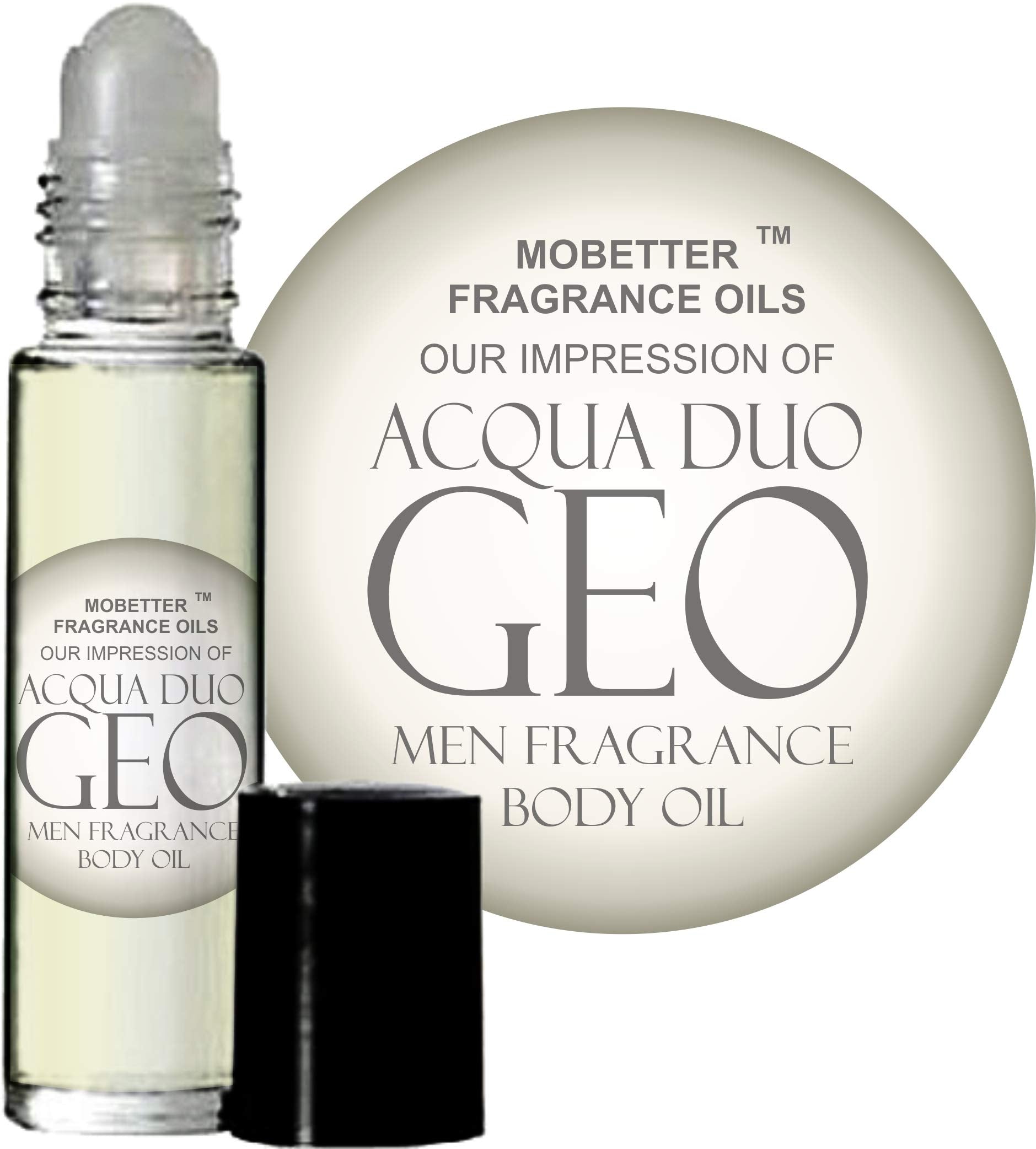 MOBETTER FRAGRANCE OILS Acqua Duo Geo, frasco elegante para uso diario.