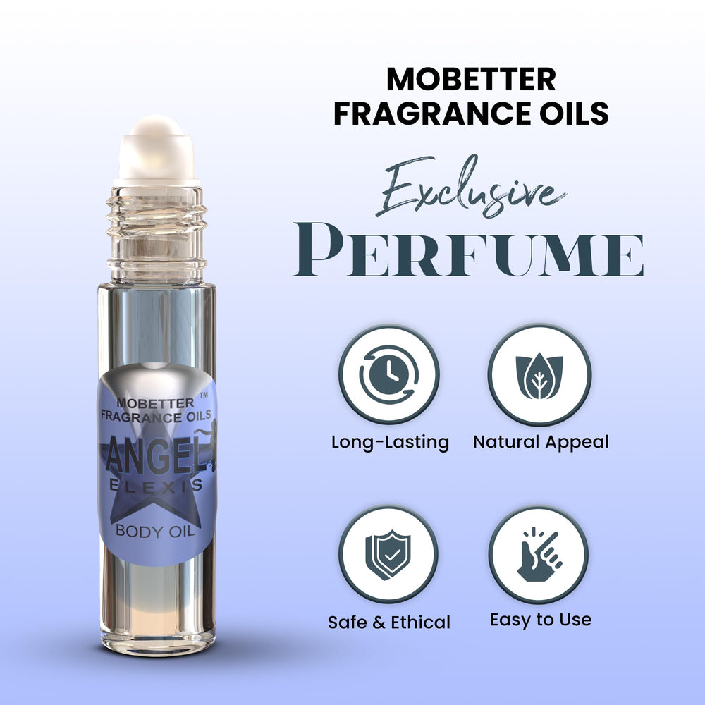 MOBETTER Angel Elexis fragrance-note swatch showing impression-worthy scent notes