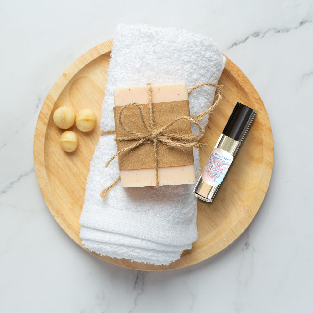 MOBETTER Baby Powder Fragrance Oil roll-on in use for on-the-go scent