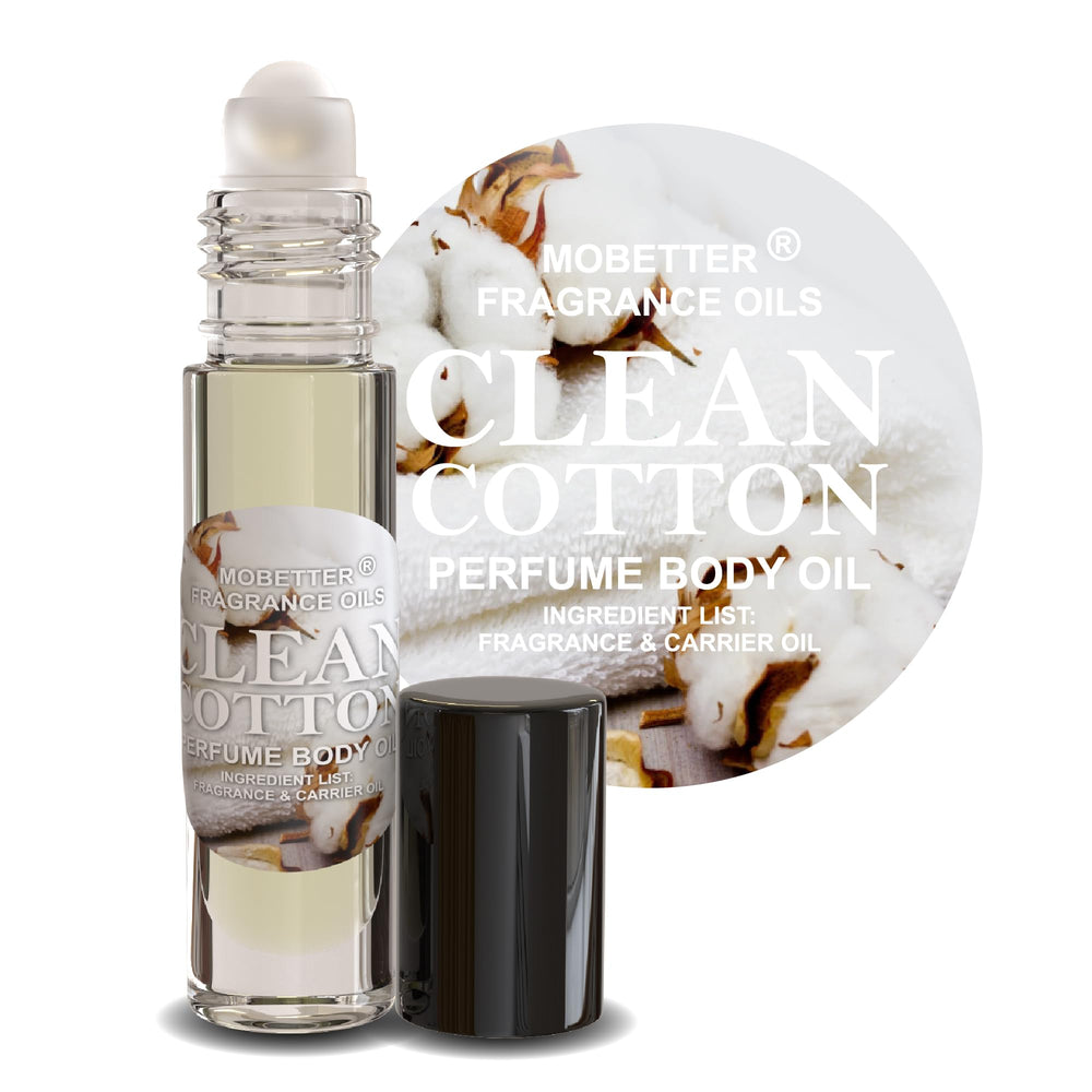 mobetter-fragrance-oils-clean-cotton-roll-on on-the-go application for a fresh aroma.