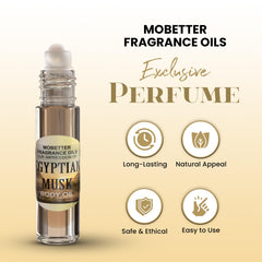 MoBetter Fragrance Oils Egyptian Musk close-up label highlights product authenticity and purity
