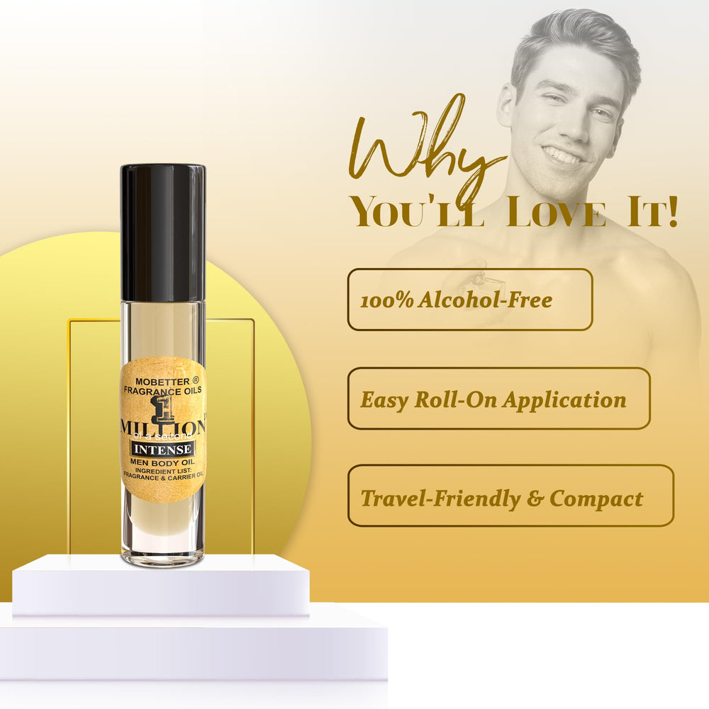 MOBETTER FRAGRANCE OILS impression fragrance bottle delivers a close, lasting aroma throughout the day.