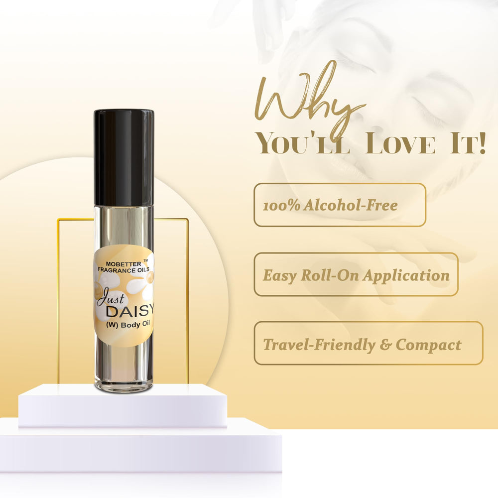 MOBETTER Just Daisy fragrance impression bottle showing scent profile