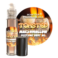 MOBETTER FRAGRANCE OILS Toasted Marshmallow closeup amber oil reveals rich notes and smooth texture