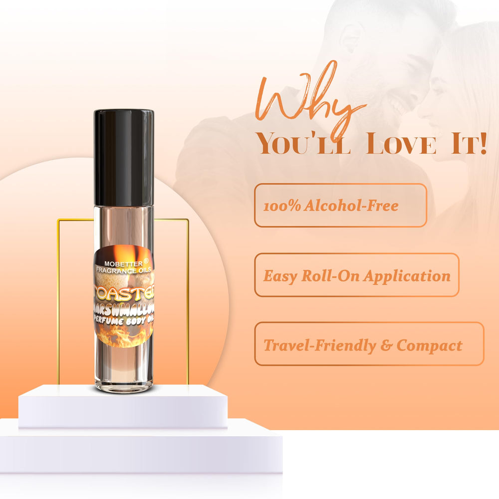 MOBETTER FRAGRANCE OILS Toasted Marshmallow travel-size bottle fits handbags and pockets