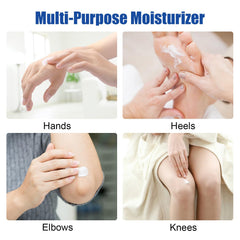 MOC LINK Urea Cream foot care application demonstrates how to massage into dry areas